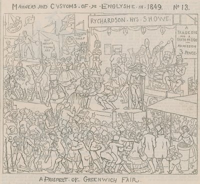 Ein Ausblick auf den Greenwich-Jahrmarkt von English School