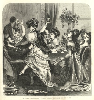 Ein ruhiges Sekt-Dinner für zehn nach dem Gold Cup in Ascot von English School