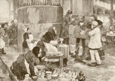 Eine Suppenküche in Paris im 19. Jahrhundert von English School