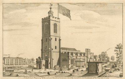 Eine südwestliche Aussicht auf die St. Dunstan