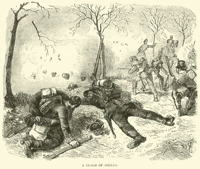 Ein Sturm von Granaten, Januar 1871 von English School