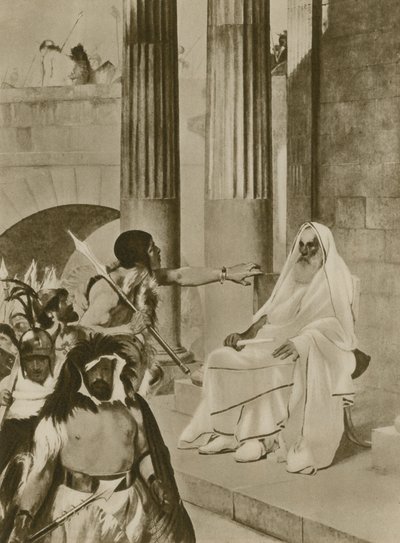 Eine tragische Szene im antiken Rom (Gravur) von English School