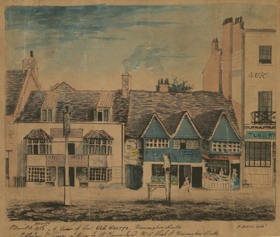Ein Blick auf den Alten George, Newington Butts, London von English School