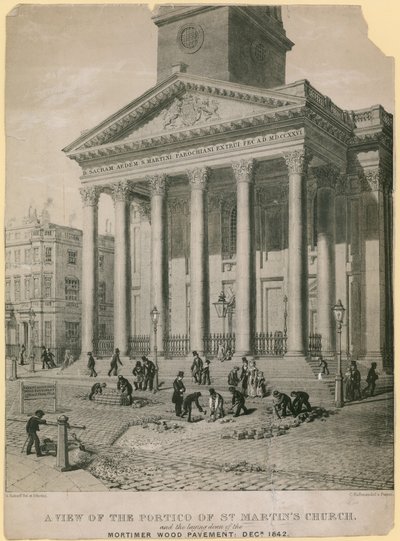 Ansicht des Portikus der St. Martins Kirche von English School