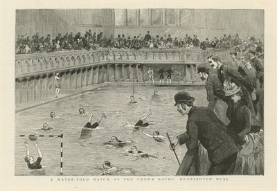 Ein Wasserballspiel im Crown Baths von English School