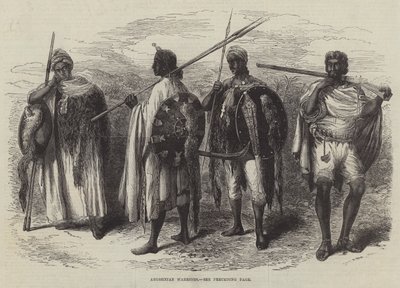 Abessinische Krieger (Gravur) von English School