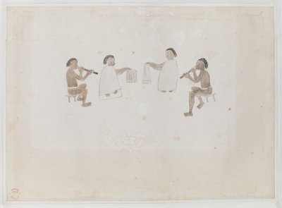Aborigines beim Fischen, aus 
