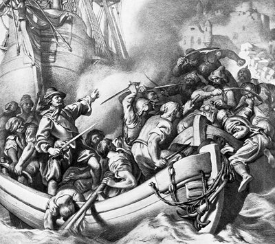 Admiral Blake vor Tunis von English School