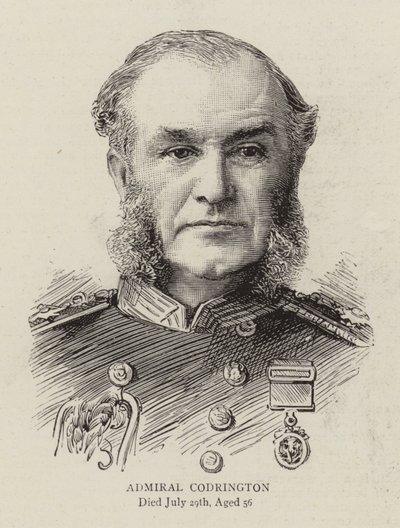 Admiral Codrington (Gravur) von English School