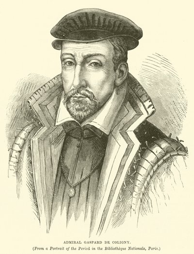 Admiral Gaspard de Coligny (Gravur) von English School