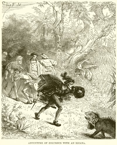 Abenteuer von Kolumbus mit einer Leguan von English School