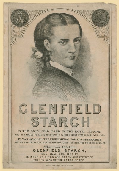 Werbung für Clenfield Starch von English School