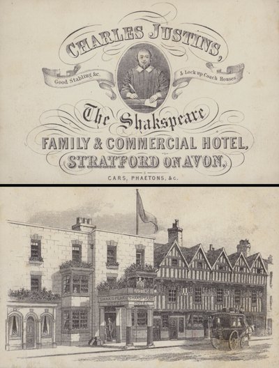 Werbung für das Shakspeare Hotel, Stratford on Avon, Warwickshire von English School