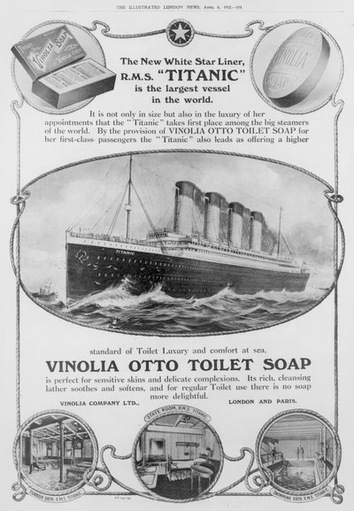 Werbung für Vinolia Otto Toilettenseife, wie auf der 
