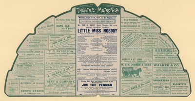 Werbeblatt für das Theatre Metropole, Peckham, London von English School