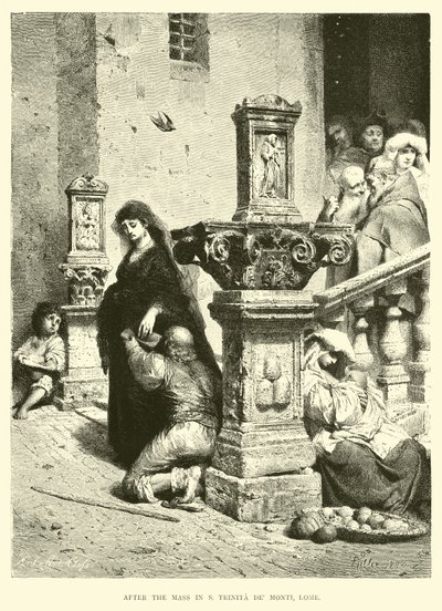 Nach der Messe in S. Trinita de Monti, Rom von English School