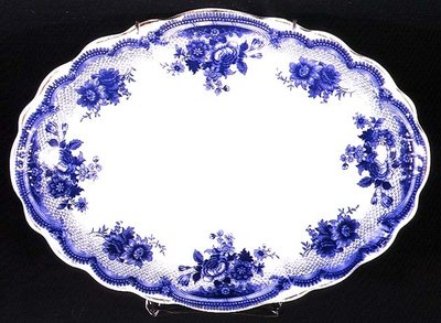 Albertoli-Muster Staffordshire-Teller, ca. 1860 (Keramik) von English School