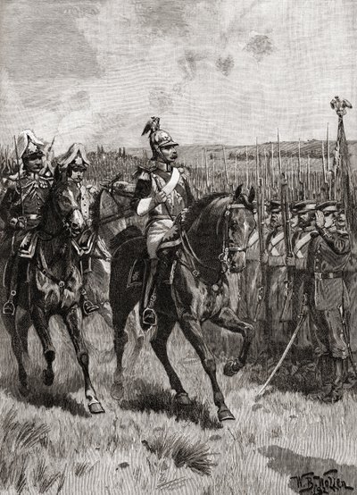 Alexander II. von Russland inspiziert seine Armee in Sewastopol während des Krimkrieges von English School