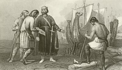 Alfred der Große baut die erste englische Flotte von English School