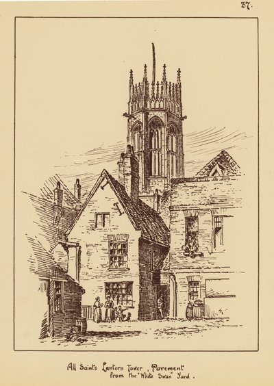 Allerheiligen, Laternen-Turm, Pflaster, vom "White Swan" Hof von English School