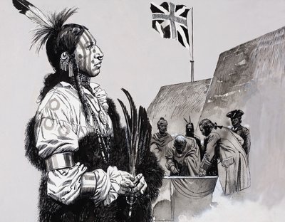 Amerikanischer Indianer von English School