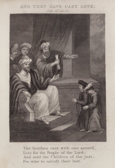 Und sie haben das Los geworfen, Joel III, Vers 3 von English School