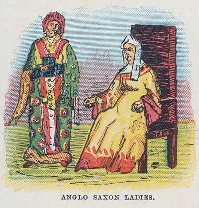 Angelsächsische Damen, Frauen, Weibliche von English School