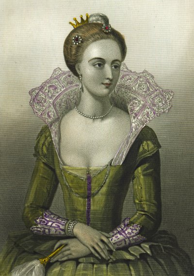 Anne von Dänemark, Königin von Jakob I. von Großbritannien, 1856 von English School