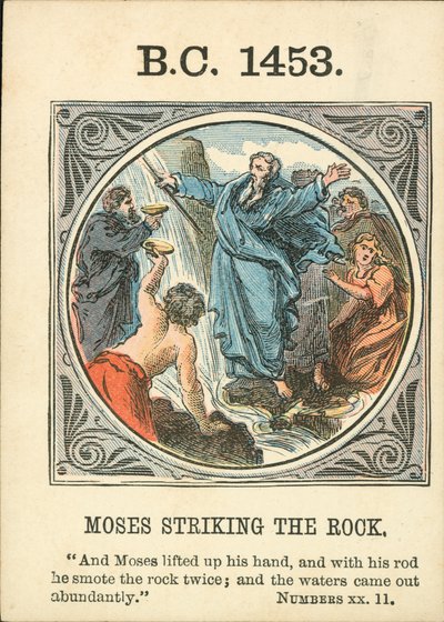 Moses schlägt den Felsen von English School