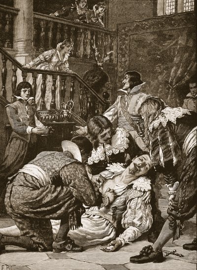 Ermordung des Herzogs von Buckingham, Illustration aus 