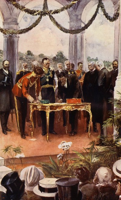Australisches Commonwealth, Unterzeichnung der Föderationsurkunde von English School