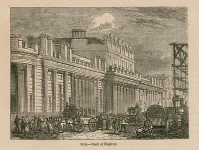 Bank of England, Sir John Soanes Südfront, 1823 von English School