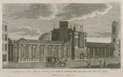 Bank of England, Westflügel hinzugefügt von Sir Robert Taylor, 1783 von English School