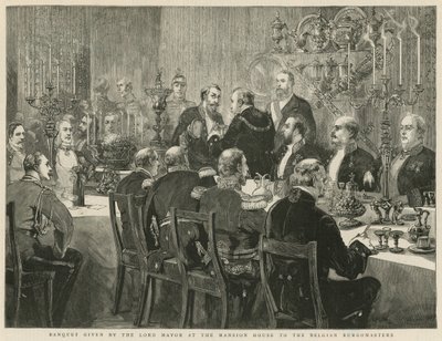 Bankett des Lord Mayor im Mansion House von English School