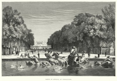 Becken von Apollo, in Versailles (Stich) von English School