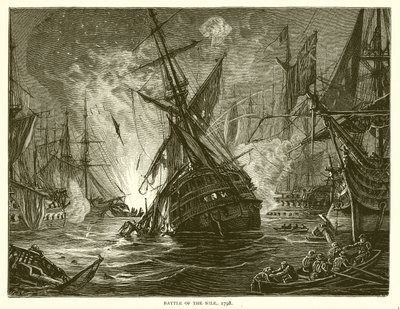 Schlacht am Nil, 1798 von English School