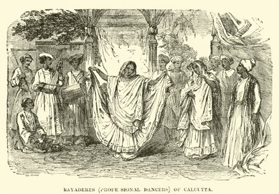 Bayaderes (Berufstänzerinnen) von Kalkutta von English School