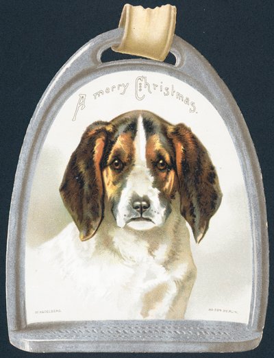 Beagle-Anhänger, Weihnachtskarte von English School