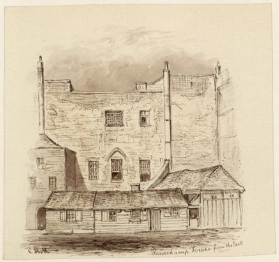 Beauchamp Tower von Osten (Tinte auf Papier) von English School
