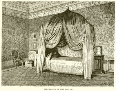 Schlafzimmer von Papst Pius IX. von English School