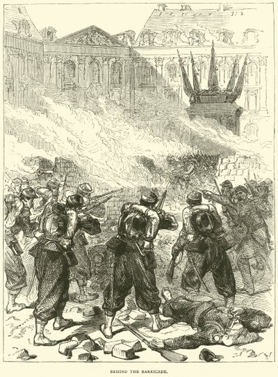 Hinter der Barrikade, April 1871 von English School