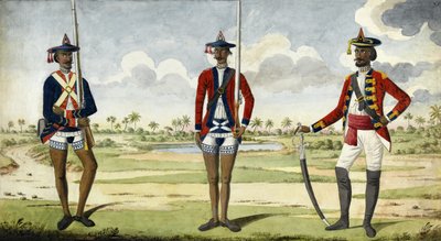 Truppen der Bengalischen Armee von English School