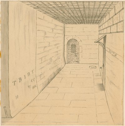 Vogelkäfiggang im Newgate-Gefängnis von English School