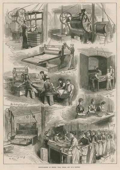 Keksherstellung in der Fabrik von Messrs Peak, Frean und Co. von English School