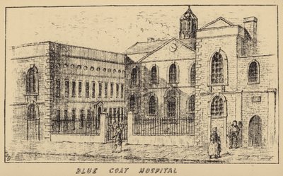 Blue Coat Hospital (Gravur) von English School