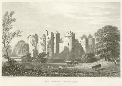 Bodyham Schloss, Sussex (Stich) von English School