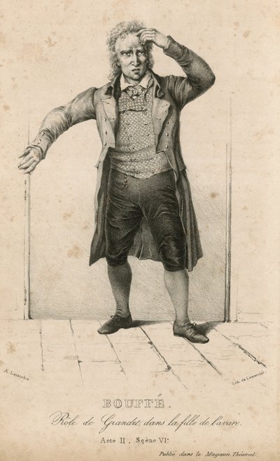 Bouffe in der Rolle des Grandet in La Fille de Cavaire von English School