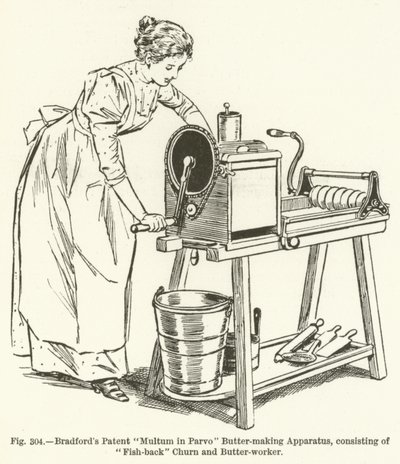 Bradfords Patent Multum in Parvo Butterherstellungsapparat von English School