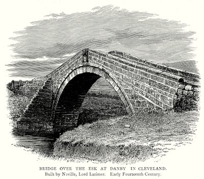 Brücke über den Esk bei Danby in Cleveland von English School