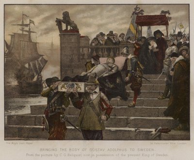 Überführung des Leichnams von Gustav Adolphus nach Schweden, 1632 von English School